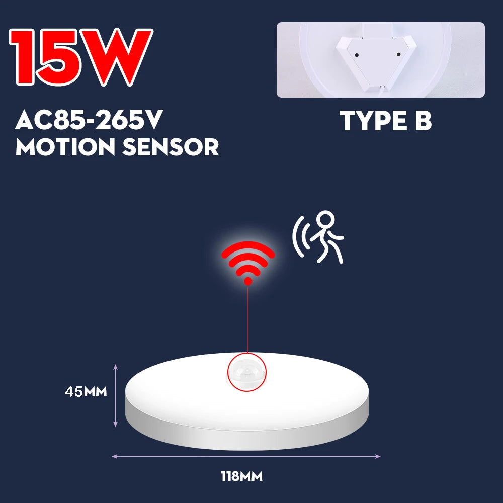 LED Motion Sensor Ceiling Lamp for Stairs Garage or Home Use - Home Smart Direct