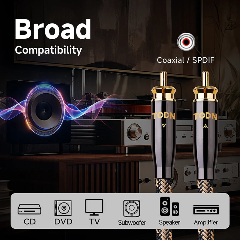 High End OCC Digital Coaxial RCA Audio Cable - Home Smart Direct