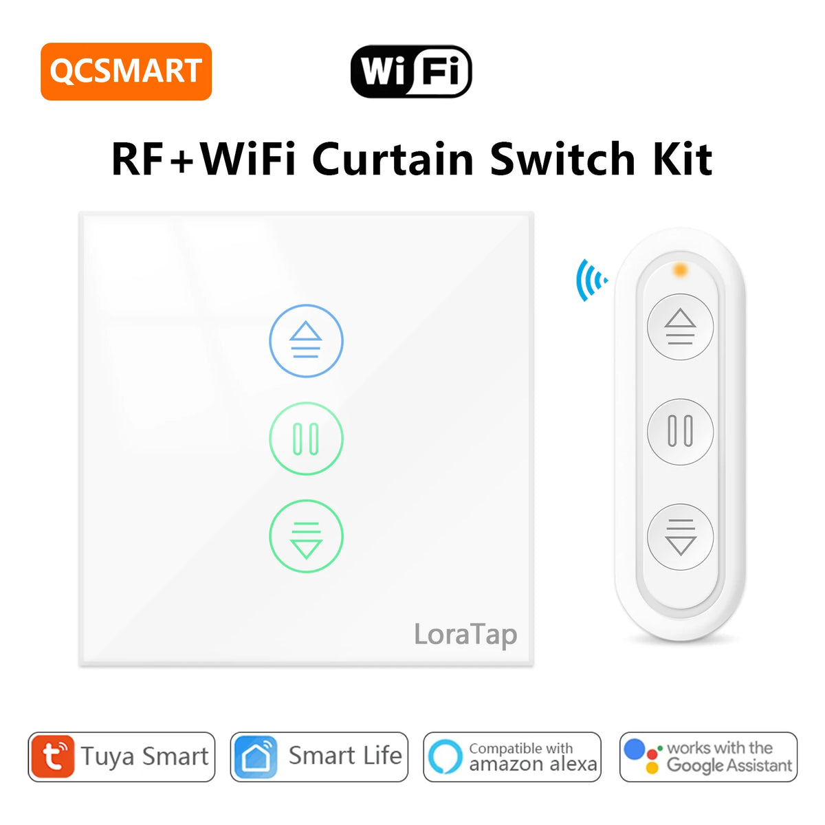 Touch Panel Curtain Switch with Percentage Control - Home Smart Direct