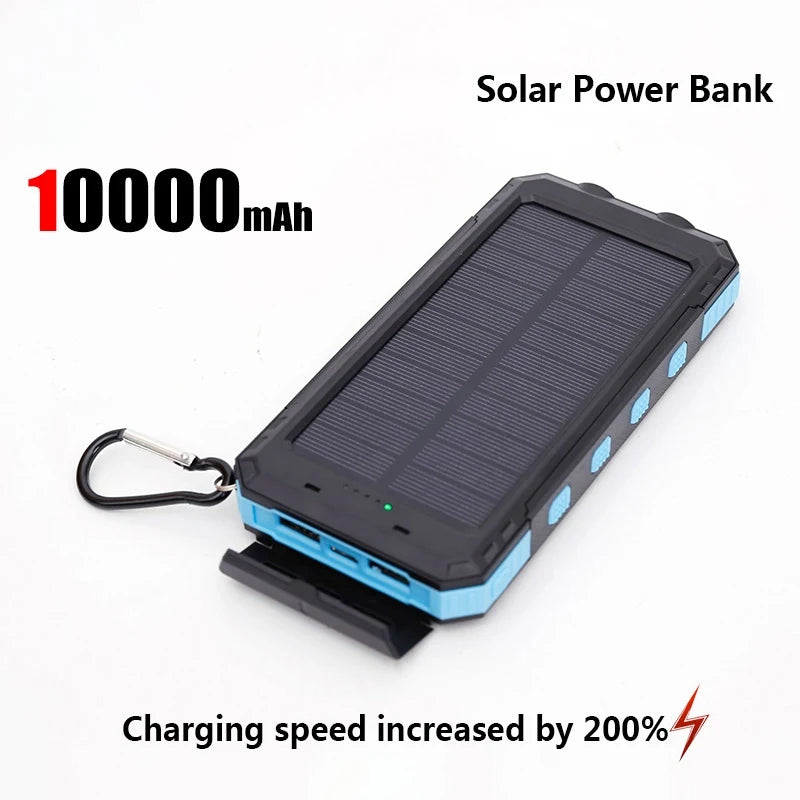Solar Power Bank Portable Charger with Light for Outdoor Use - Home Smart Direct