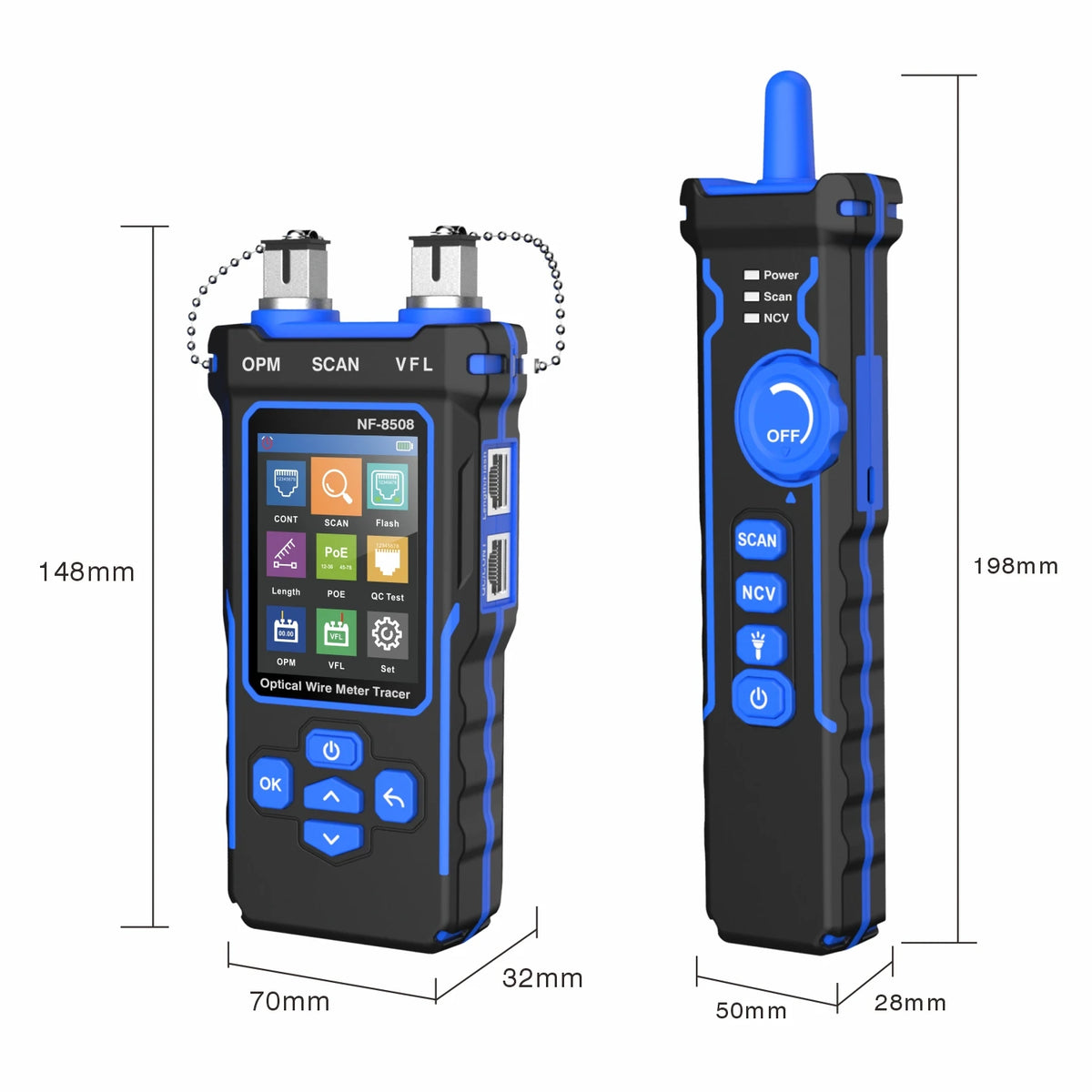 NOYAFA NF-8508 Network Cable Tester LCD Rechargeable Wire Tracker PoE Checker