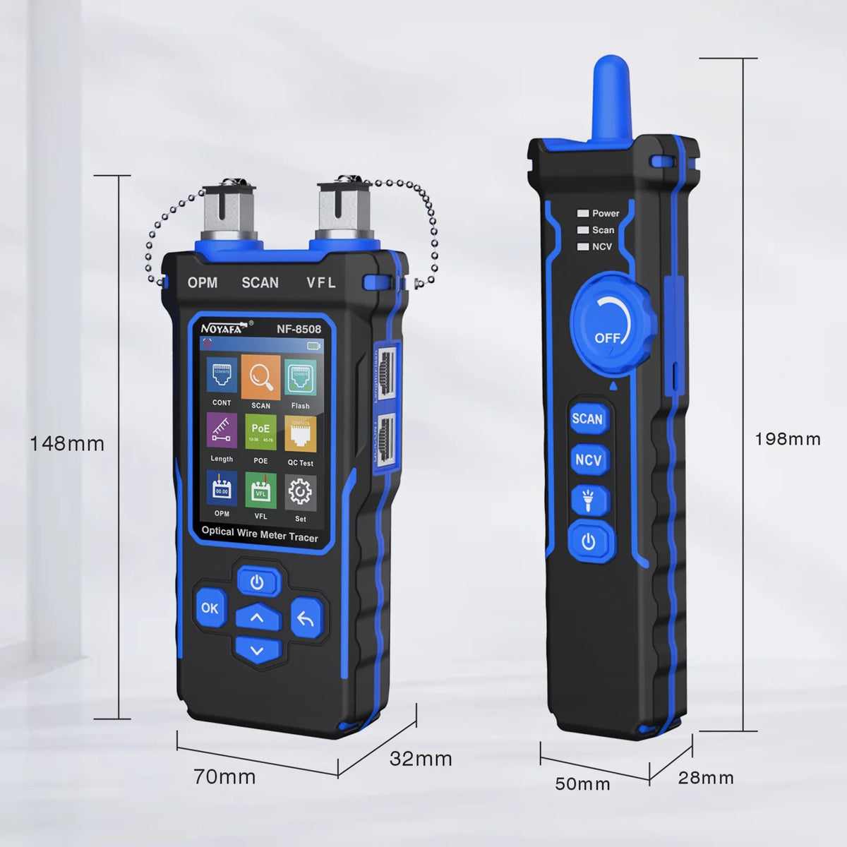 NOYAFA NF-8508 Network Cable Tester LCD Rechargeable Line Finder PoE
