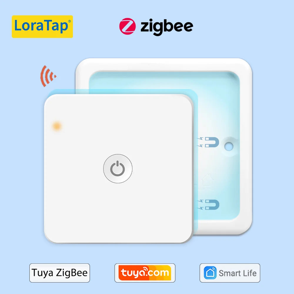 LoraTap 4 Gang Tuya ZigBee Wireless Scene Switch Push Button Controller by Battery 2MQTT Setup Automation Scenario for Home DIY - Home Smart Direct