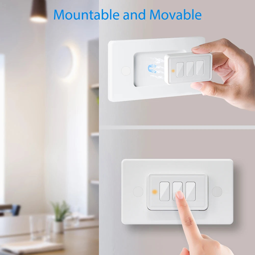 Tuya ZigBee 3.0 Wireless US 3 Gang Remote Control Switch Compatible with Smart Life Home Assistant Zigbee2MQTT DIY - Home Smart Direct