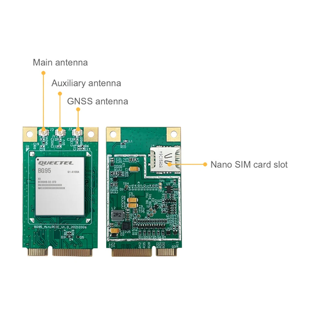 BG95-M3 Mini PCIe LTE Cat M1/NB2 Modem with Nano SIM Slot