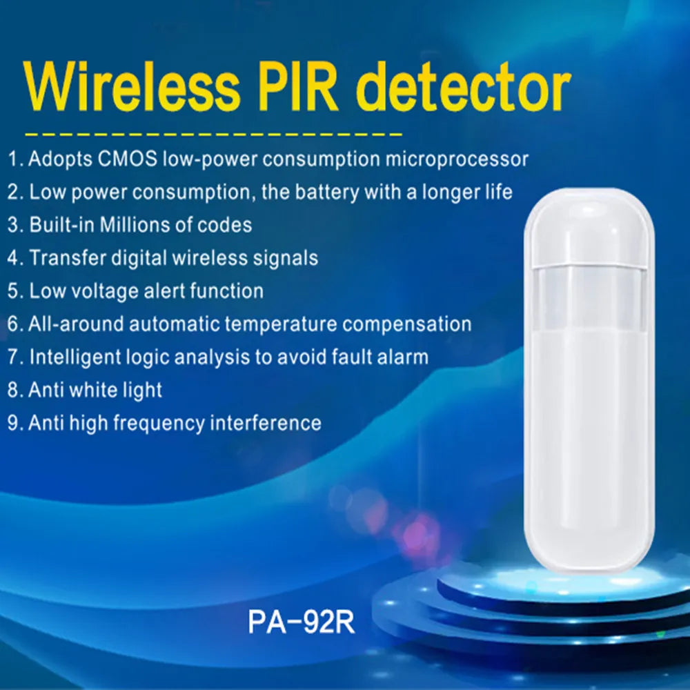 433 Mhz EV1527 Wireless Mini PIR Motion Sensor Alarm Detector Infrared Sensor PIR Sensor Motion Detector for Home Alarm System - Home Smart Direct