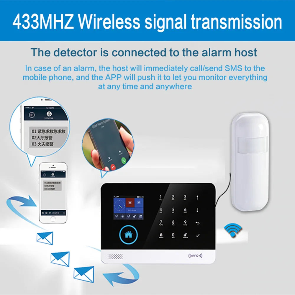 433 Mhz EV1527 Wireless Mini PIR Motion Sensor Alarm Detector Infrared Sensor PIR Sensor Motion Detector for Home Alarm System - Home Smart Direct