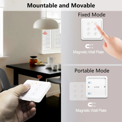 LoraTap ZigBee 3.0 Tuya Smart Life EU Standard 6 Button Gang Scene Magnetic Remote Control Switch Gateway Required ZigBee2MQTT - Home Smart Direct