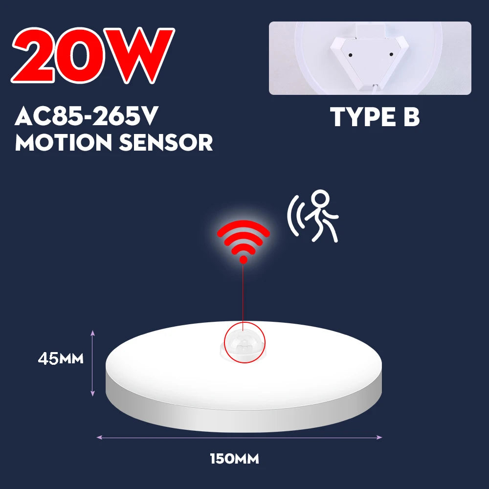 LED Motion Sensor Ceiling Lamp for Stairs Garage or Home Use - Home Smart Direct