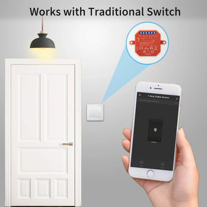 Tuya Smart  ZigBee 3.0 Relay 16A DIY Module for Light and Device ON OFF App Remote Control Timer Support Google Home Alexa MQTT - Home Smart Direct