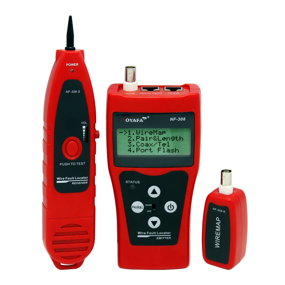 Network Cable Tester with Length Measurement and Wire Tracking
