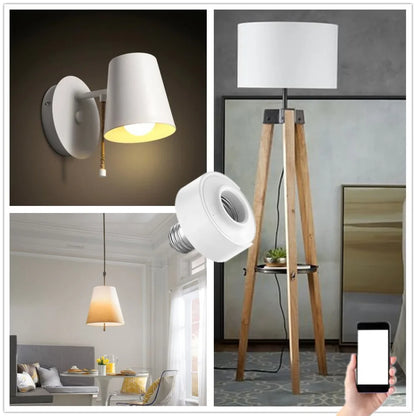 LoraTap Tuya Smart ZigBee 3.0 Led Bulb Socket Lamp Adapter Holder E27 Works with Google Home Alexa Echo Remote Control MQTT - Home Smart Direct