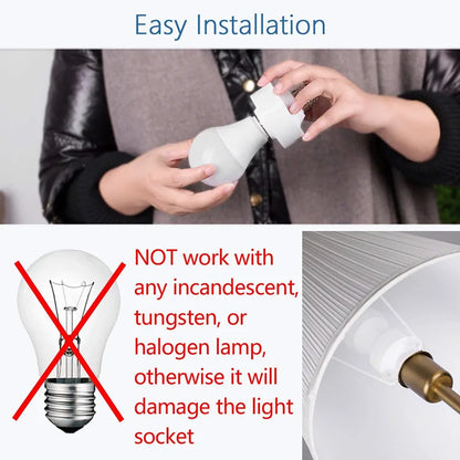 LoraTap Tuya Smart ZigBee 3.0 Led Bulb Socket Lamp Adapter Holder E27 Works with Google Home Alexa Echo Remote Control MQTT - Home Smart Direct