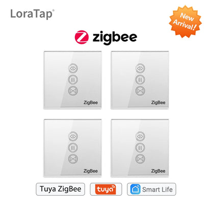 Tuya Smart Life ZigBee 3.0 Sliver Curtain Blind Switch for Roller Shutter Electric motor Google Home Alexa Echo Voice Control - Home Smart Direct