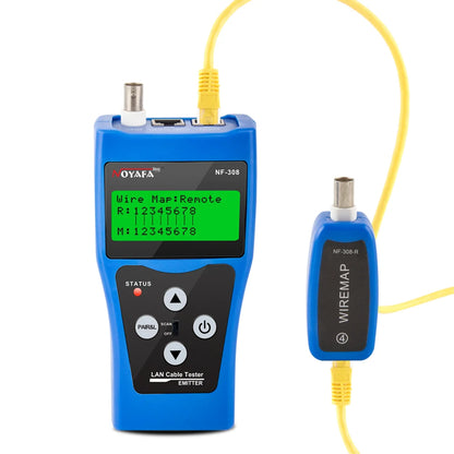 Network Cable Tester with Length Measurement and Wire Tracking