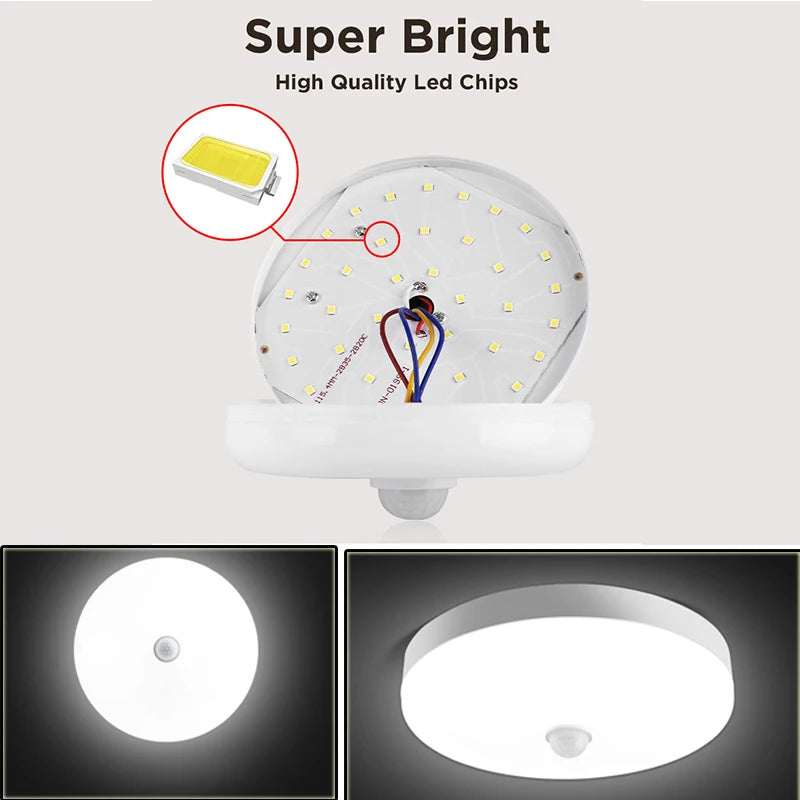 LED Motion Sensor Ceiling Lamp for Stairs Garage or Home Use - Home Smart Direct