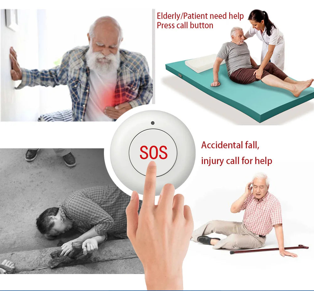 Wireless SOS Button Emergency Button for help Gsm Alarm System SOS Button for Emergency - Home Smart Direct
