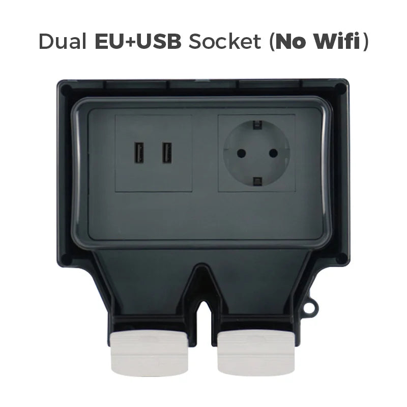 Waterproof Outdoor Smart Socket with Dual USB and App Control - Home Smart Direct