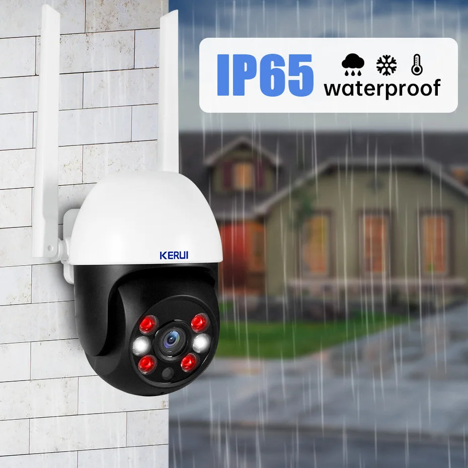 KERUI 5MP PTZ WiFi IP Wireless Camera Tuya Smart Outdoor Home Security Camera CCTV Video Surveillance - Home Smart Direct