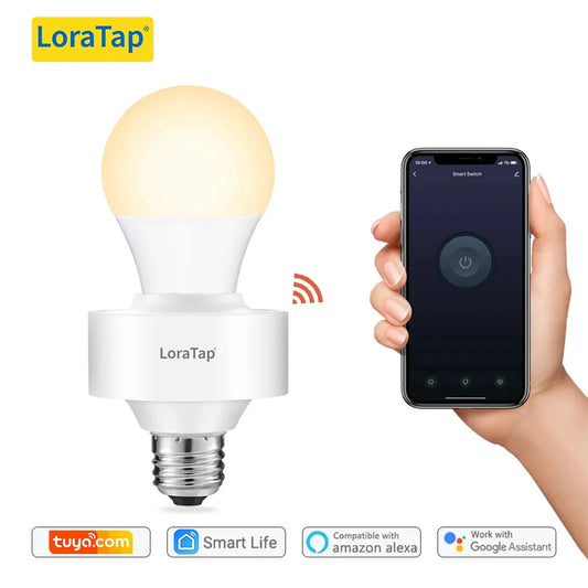 Tuya Smart ZigBee 3.0 Led Bulb Socket Lamp Adapter Holder E27 Works with Google Home Alexa Echo Remote Control ON OFF DIY MQTT - Home Smart Direct