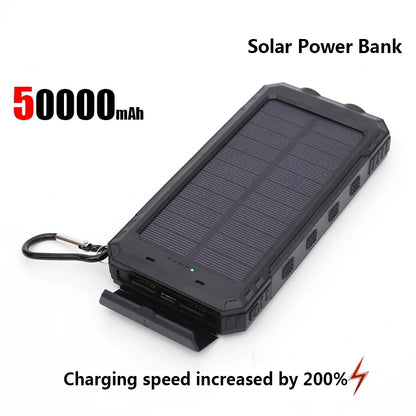 Solar Power Bank Portable Charger with Light for Outdoor Use - Home Smart Direct