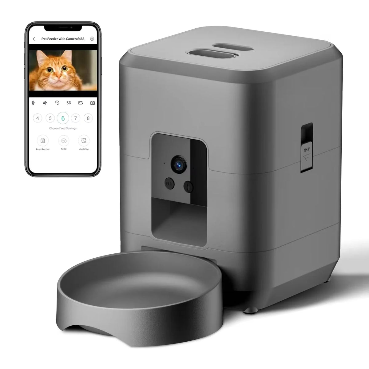 Automatic Cat Feeder with Camera and Night Vision