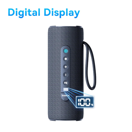 Baseus Portable Wireless Bluetooth Speaker with TWS Pairing and Display - Home Smart Direct