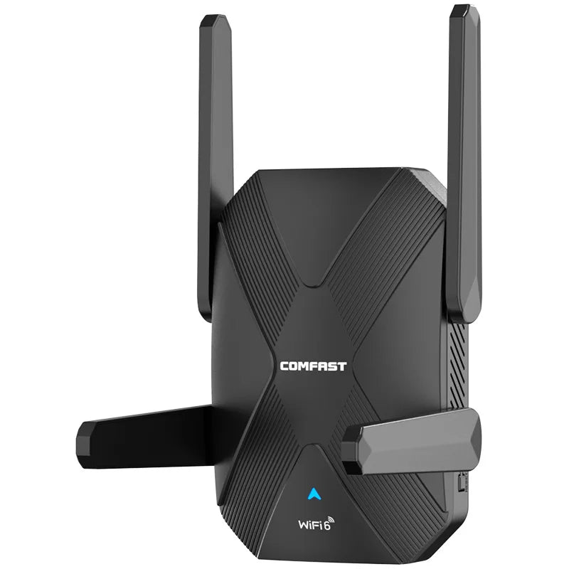 AX1500 WiFi6 Repeater Long Range Extender with Four Antennas