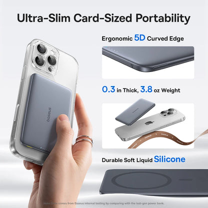 Magnetic Wireless Power Bank Slim Portable Charger - Home Smart Direct