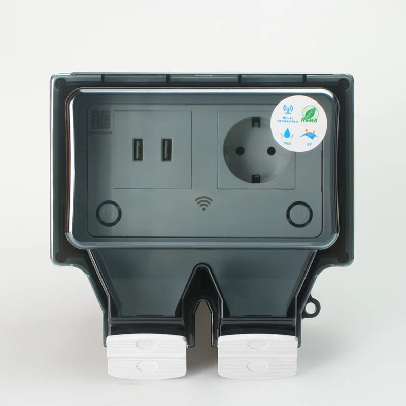 Waterproof Outdoor Smart Socket with Dual USB and App Control - Home Smart Direct