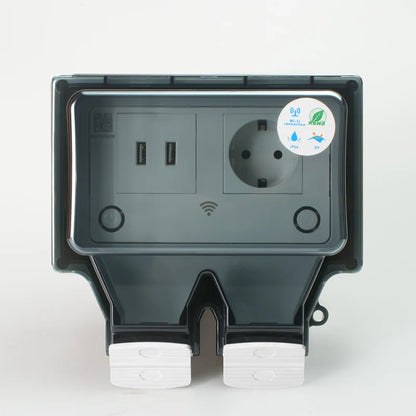 Waterproof Outdoor Smart Socket with Dual USB and App Control - Home Smart Direct