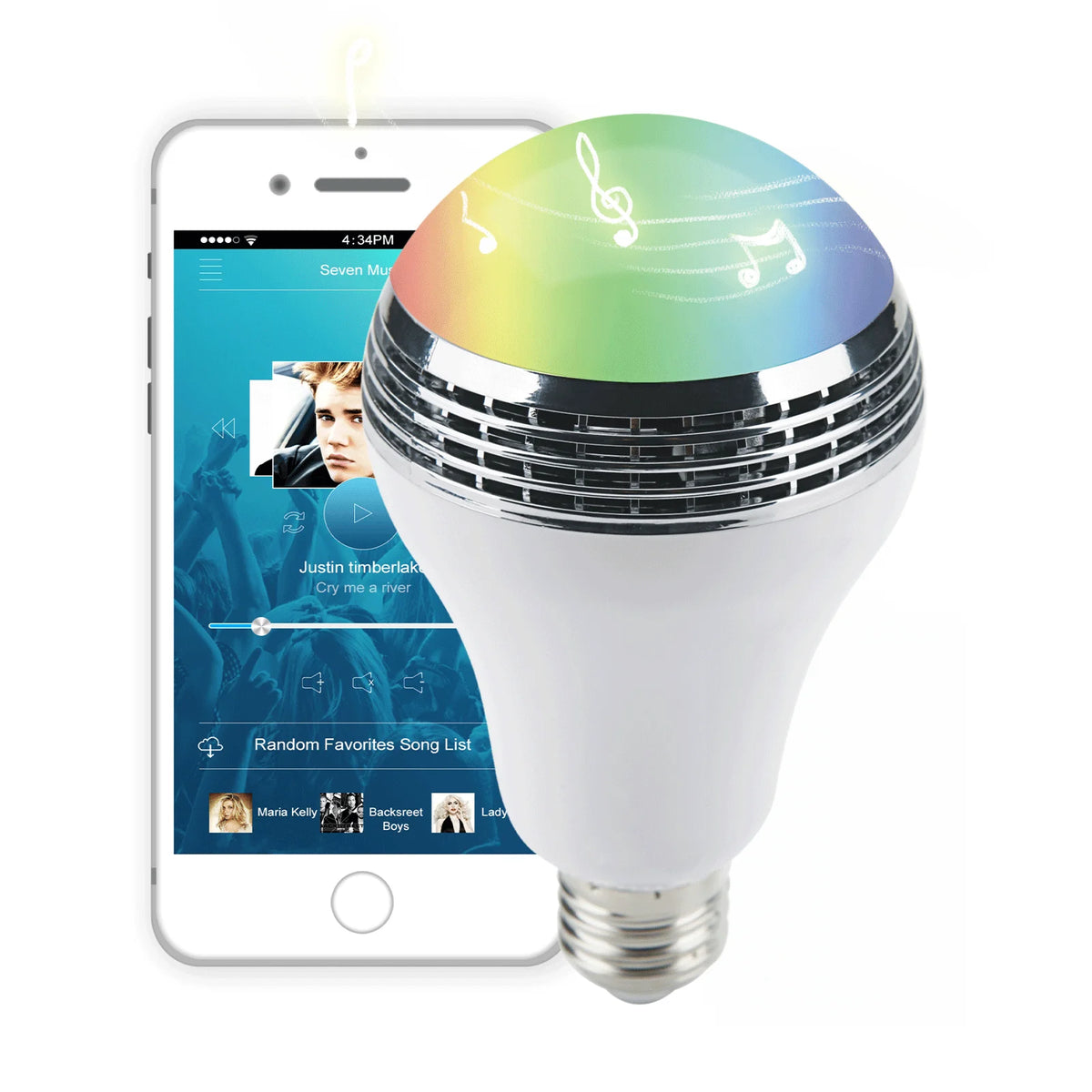 Bluetooth Speaker LED Bulb with App Control for Home and Party - Home Smart Direct