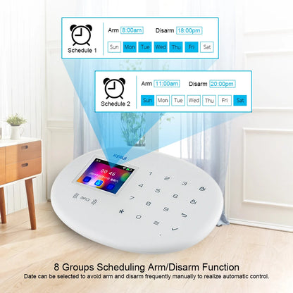 KERUI W202 Alarm System Kit WIFI GSM Home Appliance Security Protection Tuya Smart APP Support Alexa with Motion Sensor Detector - Home Smart Direct