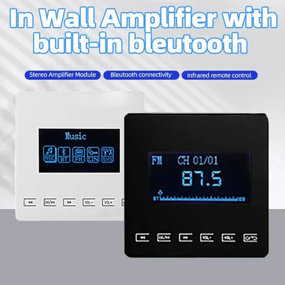 Bluetooth Wall Amplifier Touch Music Player with FM Radio - Home Smart Direct