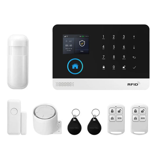 PGST WiFi GSM 2G Tuya Smart Life Home Alarm Security System Kit Alexa Automation Alarm Security Protection Door Motion Detector - Home Smart Direct