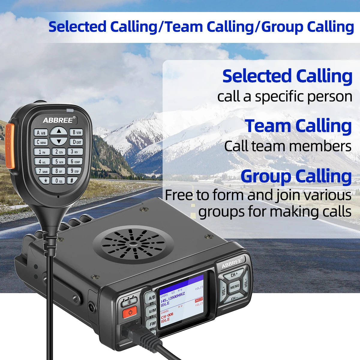 Mini Mobile Radio with Long Range Dual Band and Voice Encryption