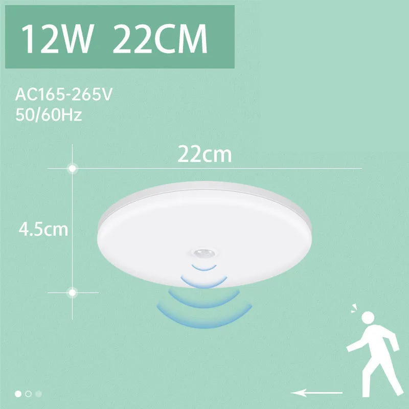 Motion Sensor LED Ceiling Light Waterproof Indoor Lamp - Home Smart Direct