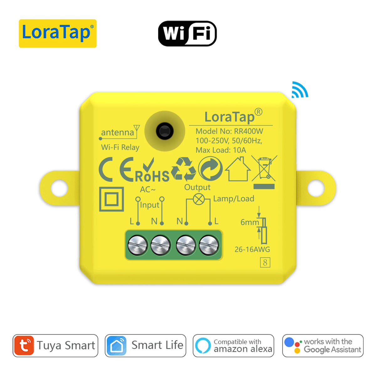 Tuya Smart Life Tiny WiFi Socket Module Light Switch, App Remote Control, Voice Control, Work with Google Home Echo Alexa - Home Smart Direct