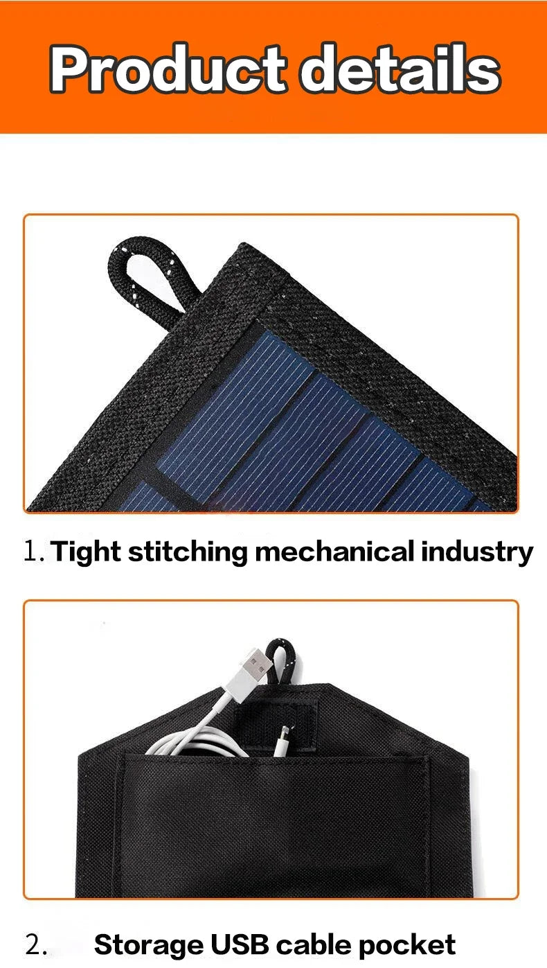 Foldable Solar Panel for Fast Charging and Outdoor Power Supply