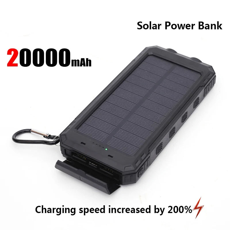 Solar Power Bank Portable Charger with Light for Outdoor Use - Home Smart Direct