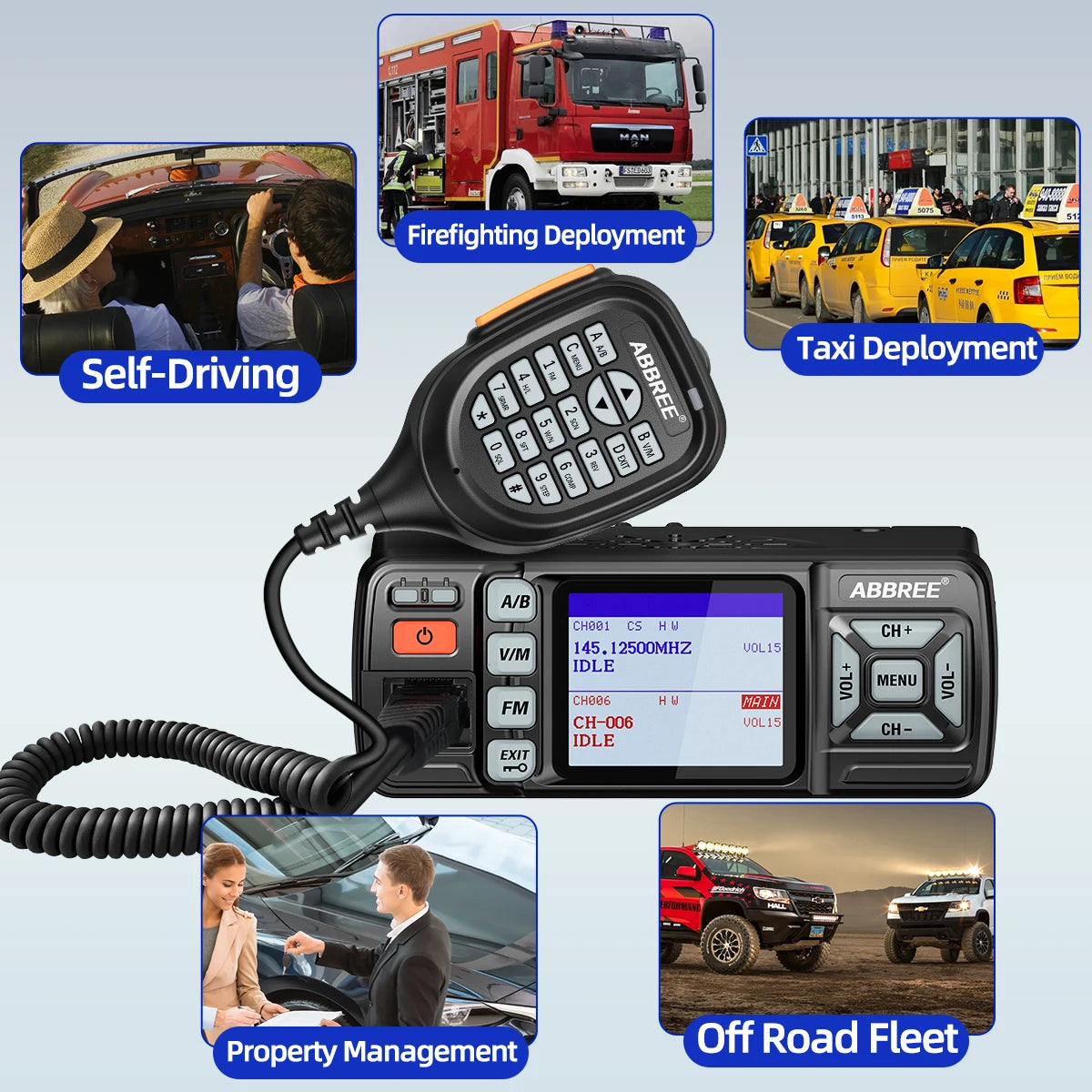 Mini Mobile Radio with Long Range Dual Band and Voice Encryption