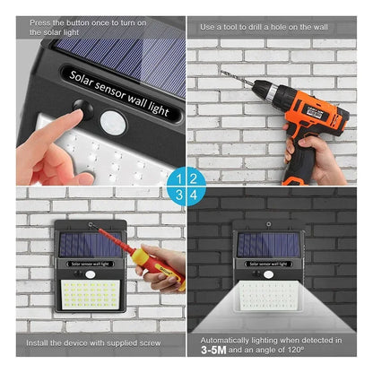 Solar Motion Sensor Light for Outdoor Security and Pathway Lighting