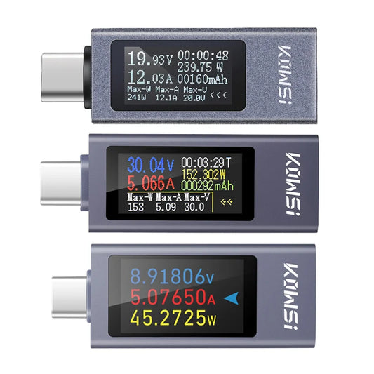 Type-C Digital DC Voltage Ammeter Power Meter Charger Capacity Tester