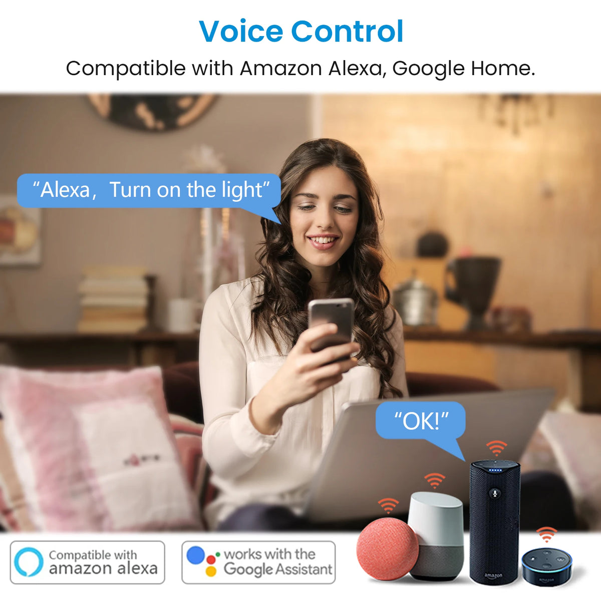 LoraTap Tuya ZigBee 3.0 Smart Life Socket Module Wireless Remote Control, Work with Echo Alexa Google Home Voice Assistant DIY - Home Smart Direct