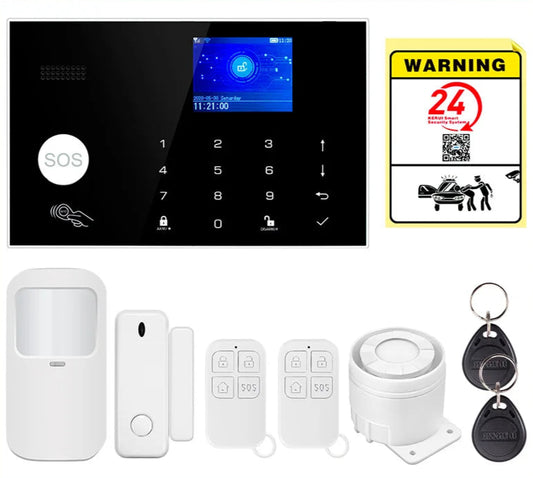 KERUI G30 House Alarm System Tuya Smart Burglar Alarm with Temperature/Humidity Display Support Alexa PIR Detector Door Sensor - Home Smart Direct