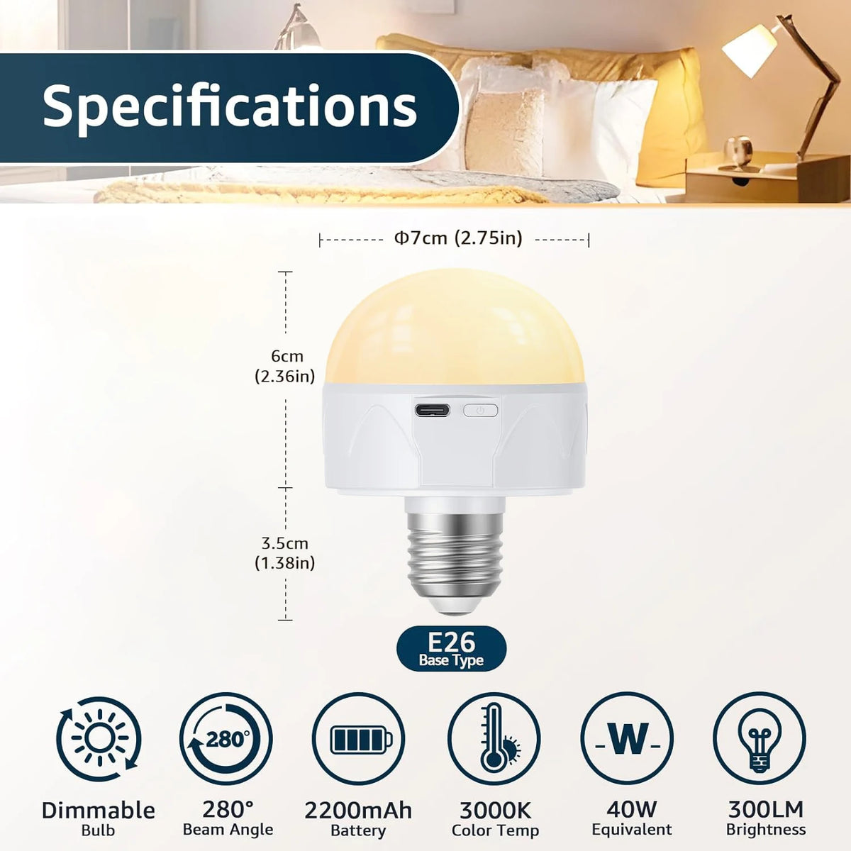 Magnetic Detachable Emergency LED Bulb with Remote RGB USB - Home Smart Direct