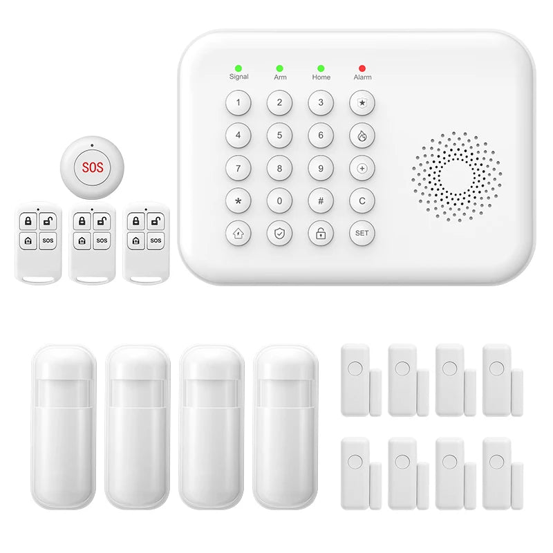 PGST WiFi GSM Security Protection Alexa Tuya Smart Life Home Automation Motion Door Magnetic Sensor Alarm Security System Kit - Home Smart Direct