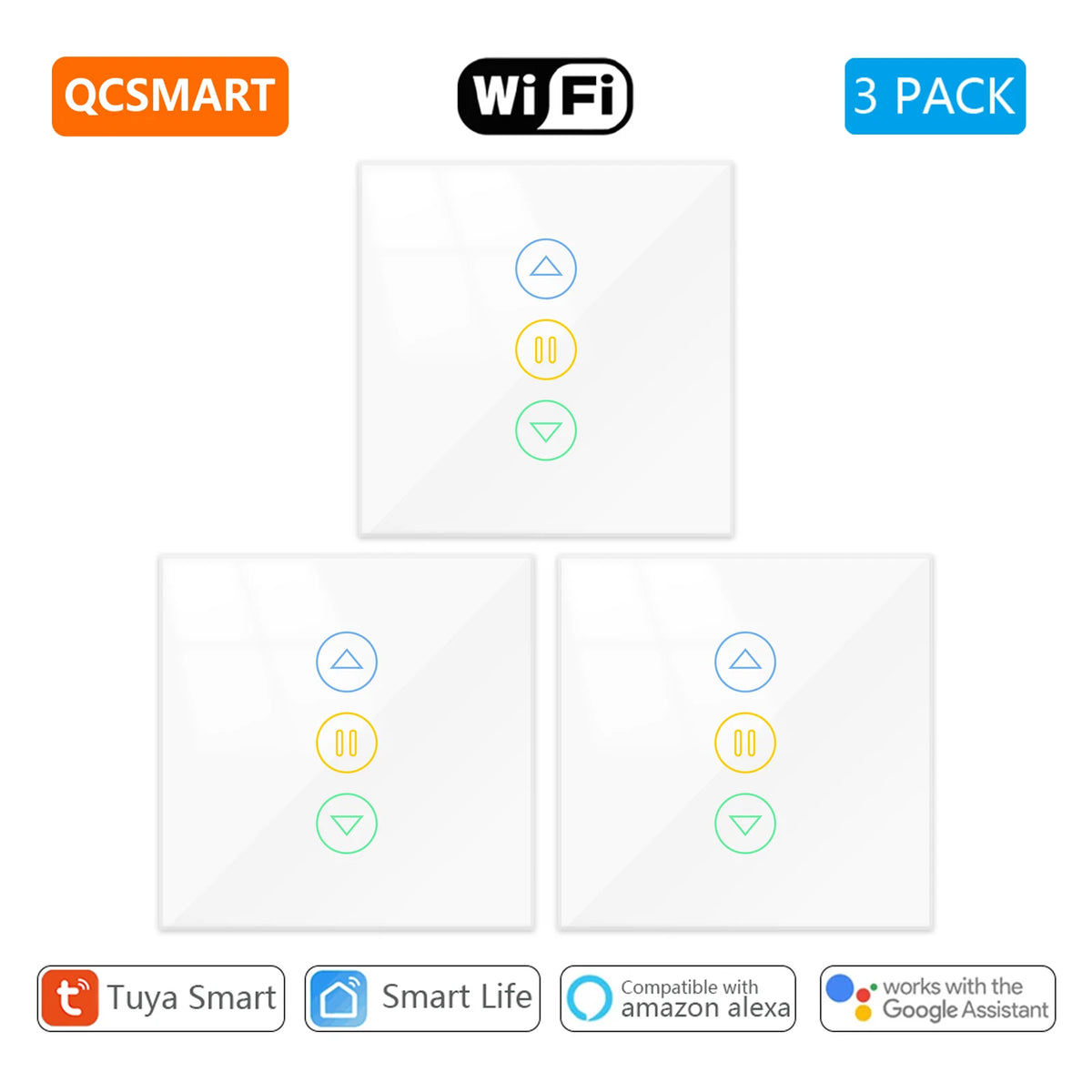 Smart Curtain Switch with Backlight and Percentage Control
