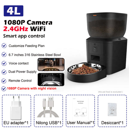 Automatic Cat Feeder with Camera and Voice Recorder