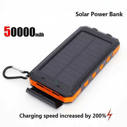 Solar Power Bank Portable Charger with Light for Outdoor Use - Home Smart Direct